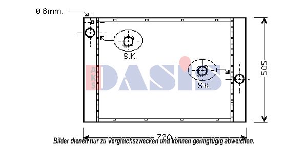 AKS DASIS Радиатор, охлаждение двигателя 050053N